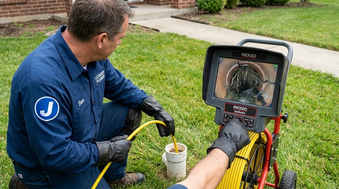 Sewer camera inspection being performed by Johns Plumbing LLC in Horseshoe Bend